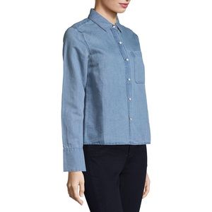 NWT - J Brand Cotton & Linen-blend Chambray Shirt